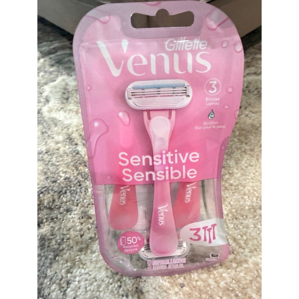 Gillette Venus Sensitive Women's Disposable Razors- pack of 3